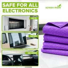 Load image into Gallery viewer, Screen Mom 4-Pack Premium Microfiber Cloths